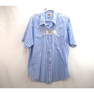 Ely Cattleman Men Pearl Snap Western Shirt Size XL Tallman Pocket Short Sleeve 4